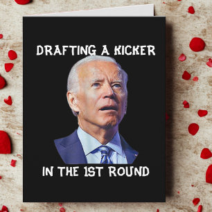 Verwarde Joe Biden Fantasy Football Loser Drafting Feestdagen Kaart