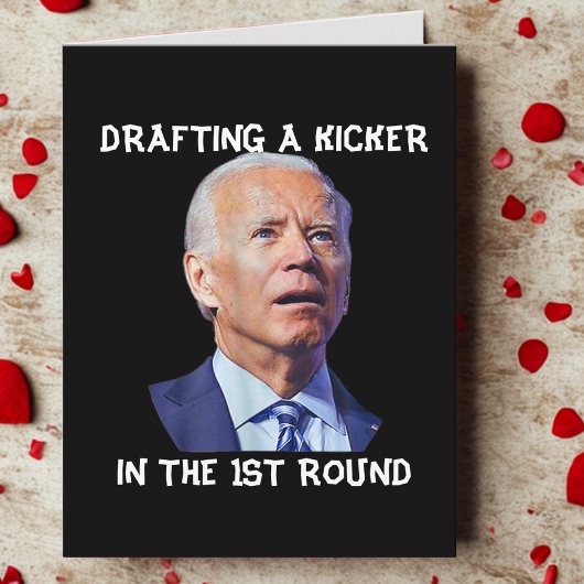 Verwarde Joe Biden Fantasy Football Loser Drafting Feestdagen Kaart