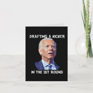 Verwarde Joe Biden Fantasy Football Loser Drafting Feestdagen Kaart