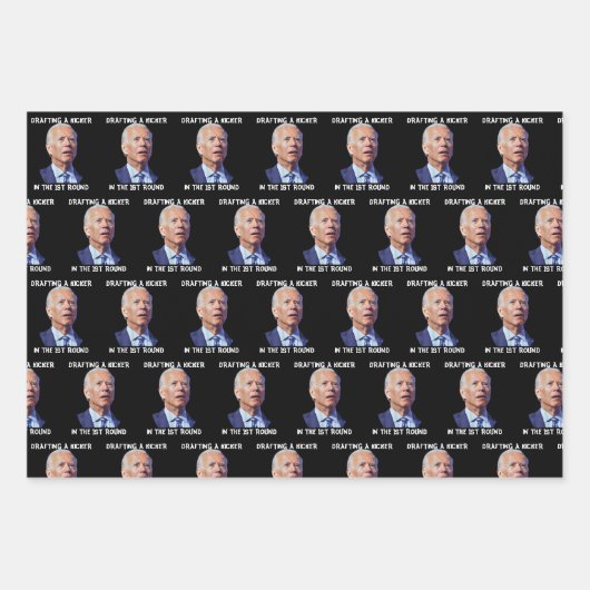 Verwarde Joe Biden Fantasy Football Loser Drafting Inpakpapier Vel (Voorkant 2)