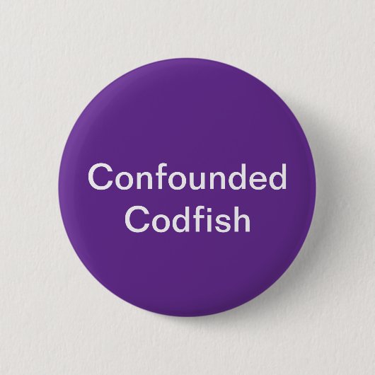 Verwarde kabeljauw Button (Voorkant)