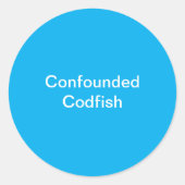 Verwarde kabeljauw Sticker (Voorkant)