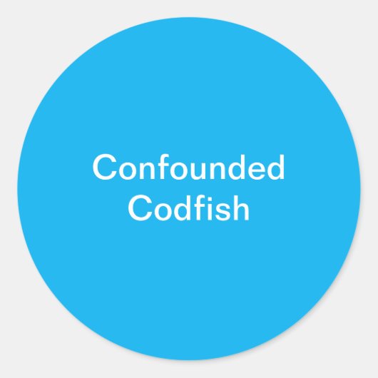 Verwarde kabeljauw Sticker (Voorkant)