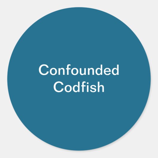 Verwarde kabeljauw Sticker (Voorkant)