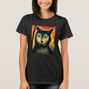 Verwarde kat kunst t-shirt