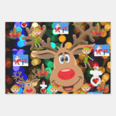 Verwarde kerstbladen Verpakkingspapier Inpakpapier Vel (Voorkant)