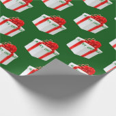 Verwarde kerstfeestdag cadeau cadeaupapier (Hoek)