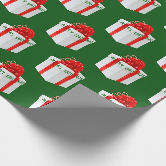 Verwarde kerstfeestdag cadeau cadeaupapier (Hoek)