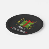 Verwarde kerstfeestdag cadeau papieren bordje (Gekanteld)