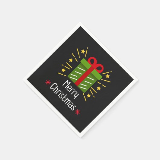 Verwarde kerstfeestdag cadeau servet (Hoek)