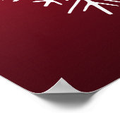 Verwarde kerstgebarsten wanddecoratie Poster (Hoek)