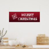 Verwarde kerstgebarsten wanddecoratie Poster (Keuken)