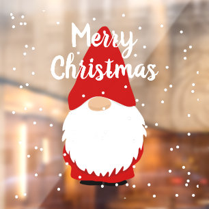 Verwarde kerstkoepeldecoratie raamsticker