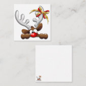 Verwarde Kerstman Rendier Grappig Kerst Karakter Notitiekaartje (Voorkant / Achterkant)