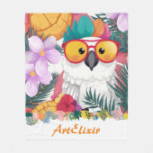 Verwarde koele kaketoe print fleece deken (Voorkant)