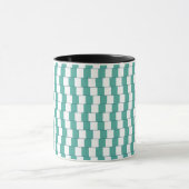 Verwarde lijnen turquoise mok (Midden)
