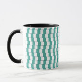 Verwarde lijnen turquoise mok (Links)