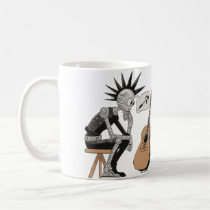 Verwarde muziekrobot koffiemok