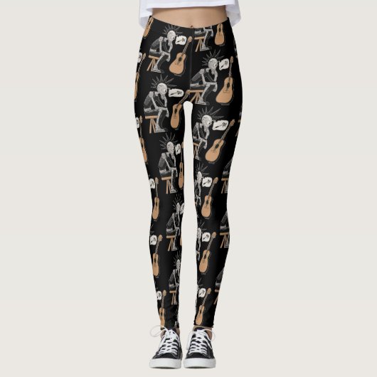 Verwarde muziekrobot leggings (Voorkant)