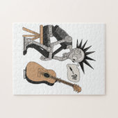 Verwarde muziekrobot legpuzzel (Horizontaal)