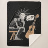 Verwarde muziekrobot sherpa deken (Voorkant)