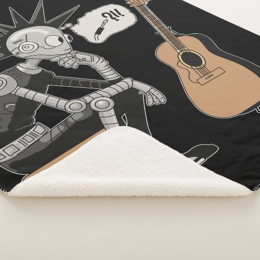 Verwarde muziekrobot sherpa deken (3/4)