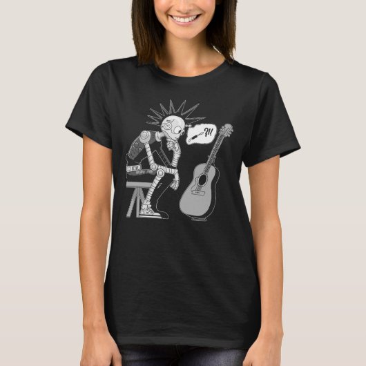 Verwarde muziekrobot t-shirt (Voorkant)