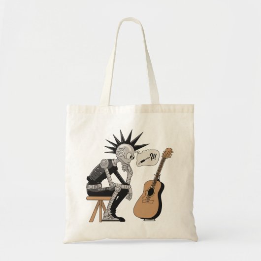 Verwarde muziekrobot tote bag (Voorkant)