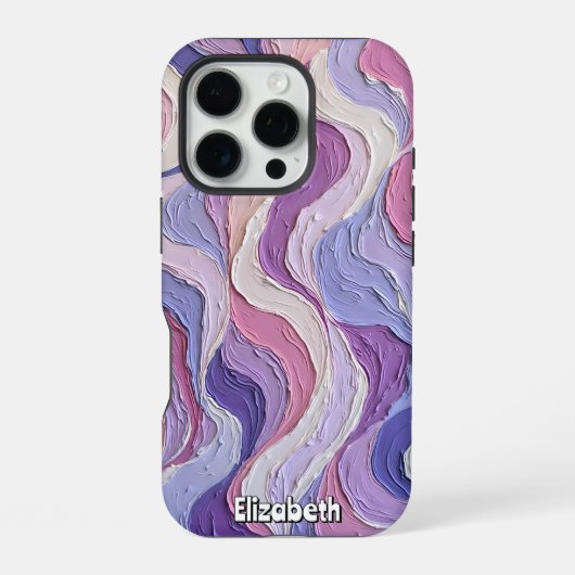 verwarde pastelgolven iPhone hoesje (Achterkant)