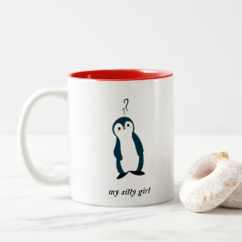 Verwarde Pinguïn Mok | Mijn Dwaze Meisje