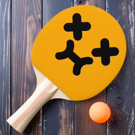 Verwarde Pruilgezicht Oranje Pingpongbat Tafeltennisbatje