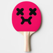 Verwarde Pruilgezicht Roze Ping Pong Batje (Voorkant)