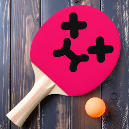 Verwarde Pruilgezicht Roze Ping Pong Batje