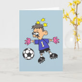 Verwarde Voetbaldoelman Kaart (Gele Bloem)