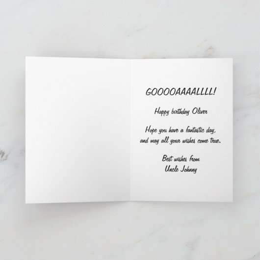 Verwarde voetbalkeeper kaart (Binnen)