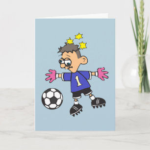 Verwarde voetbalkeeper kaart
