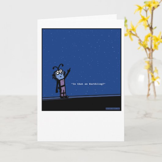 Verwarde Vreemdeling - Wenskaart Kaart (Gele Bloem)