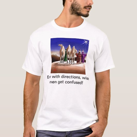 Verwarde wijze mannen t-shirt (Voorkant)