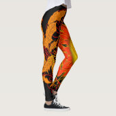 Verwarde zon, zonnestralen Abstract Sinaasappel Mo Leggings (Rechts)