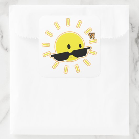 Verwarde zonneschijn sticker (Tas)