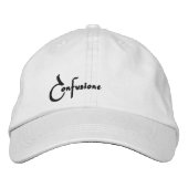 Verwarde zwarte print geborduurde pet (Voorkant)