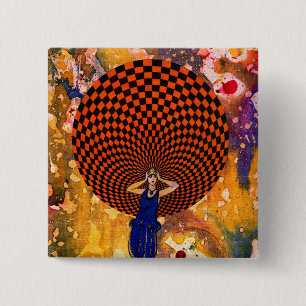 Verwardheid door Michael Moffa Vierkante Button 5,1 Cm