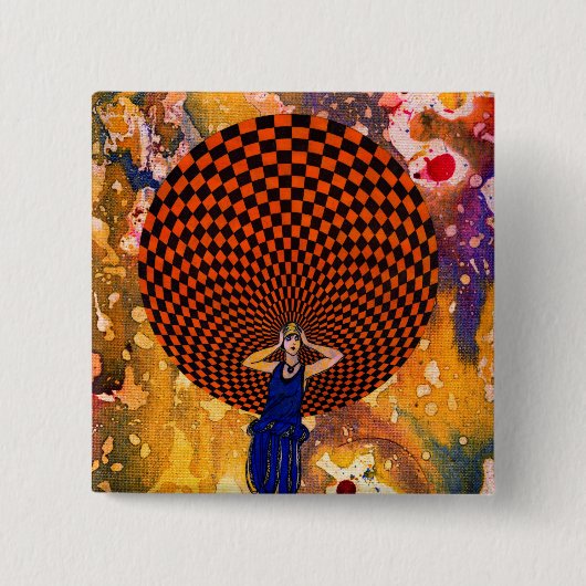 Verwardheid door Michael Moffa Vierkante Button 5,1 Cm (Voorkant)