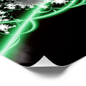 Verwardheid | Groene en witte fractale kunst Perfect Poster (Hoek)