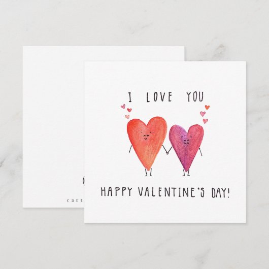 Verwarm je hart Valentijnsdag Kaart (Voorkant / Achterkant)