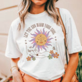 Verwarm je ziel Retro Boho Sun Tri-Blend Shirt
