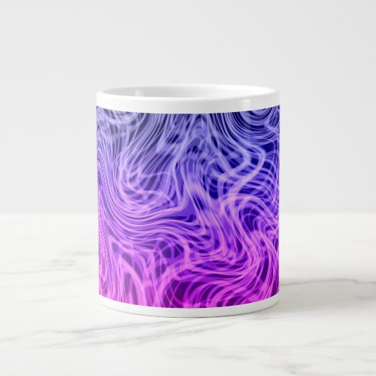 Verwarmd Paars Linear2 - KoffieMok Grote Koffiekop (Voorkant)