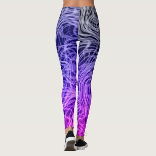 Verwarmd Paars Linear2 - Leggings (Achterkant)
