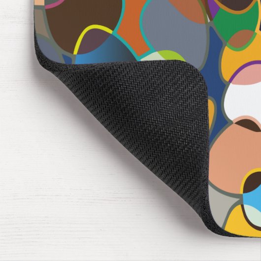 Verwarmd polychrome cirkelpatroon muismat (Hoek)