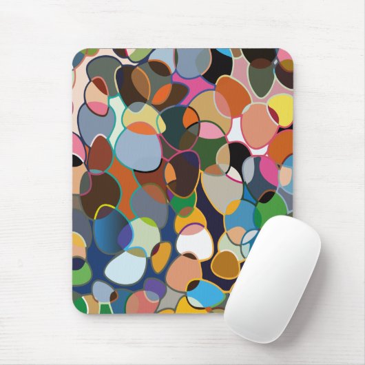 Verwarmd polychrome cirkelpatroon muismat (Met muis)